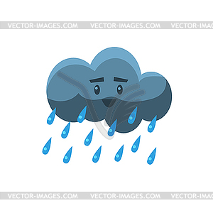 Cloud Pouring Rain - vector EPS clipart