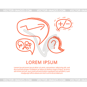 Business Idea Discussion Process In Simple Speech - vector clipart / vector image