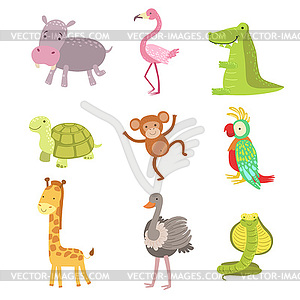 African Animals Icon Set - vector clipart