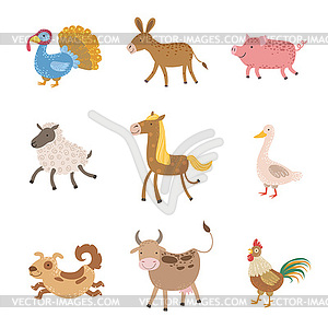 Farm Animals Collection - vector image