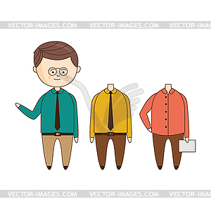 Office Worker Wardrobe Set - vector image