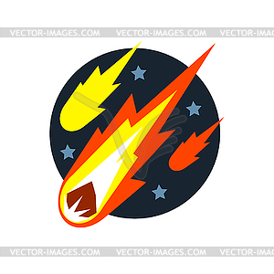 Falling Asteroids Natural Force Sticker - vector clipart