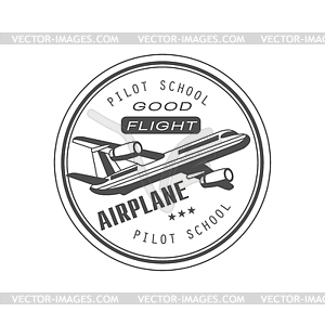 Good Flight Club Emblem Design - royalty-free vector image