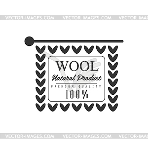 Wool Black And White Product Logo Design - vector clip art