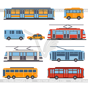 City and Intercity Transportation - vector image