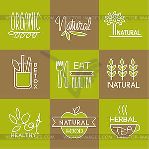 Label Organic and Natural Badges - vector clipart