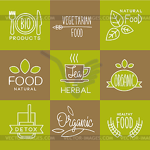 Label Organic and Natural Badges - vector clipart