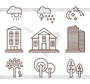 Design Elements for City or Map - vector image