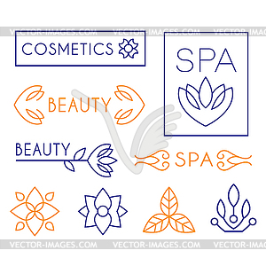 Beauty and Cosmetics Logos - vector image