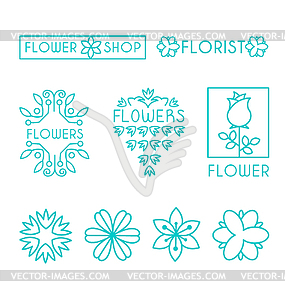 Floral and Gardening Logos - vector clipart