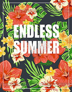 Summer poster Typography - vector clipart