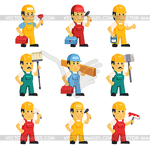 Technician , Working Set of People - vector clipart