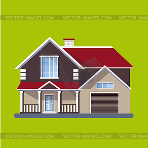 Colorful Flat Residential Houses - vector clipart