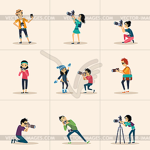 Creative character design posing while - vector clip art