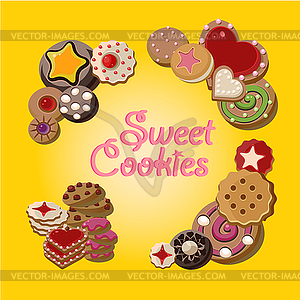 Cookies set - vector image