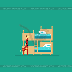 Children bedroom - vector clipart