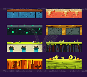 Different materials and textures for game. flat - vector clip art