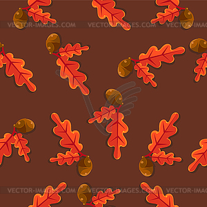 Seamless pattern with leaf, abstract leaf texture, - vector image