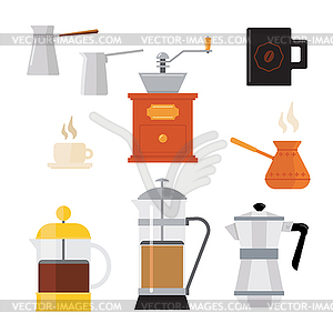Flat modern icons for coffee shop - vector clip art