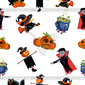 Seamless pattern for Halloween - vector clip art