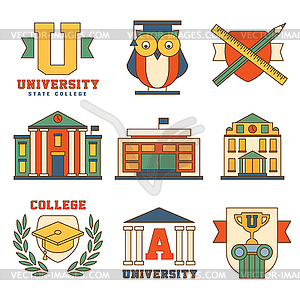 Education and University Set of Icons Collection - vector clip art
