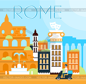 Rome Traditional Background - vector clip art