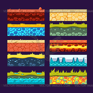 Textures for Games Platform, Set of - vector clipart