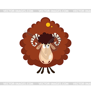 Brown Sheep - vector image