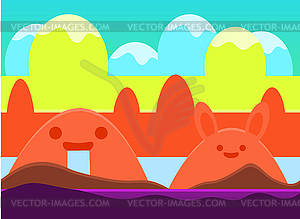 Game Background Set - vector clipart