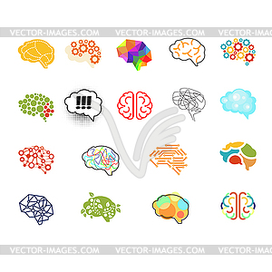 Brain Icon Set, Set - vector clip art