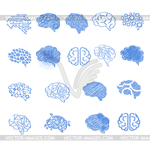 Brain Icon Set, Set - vector clipart / vector image