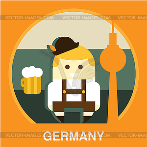 Traditional Germany Resident - vector image