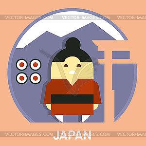 Japanese Man - vector clipart / vector image