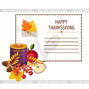 Invitation for thanksgiving, colorful banner - vector clipart