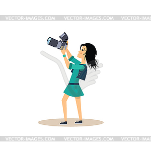 Photographer in Flat Style - vector clipart