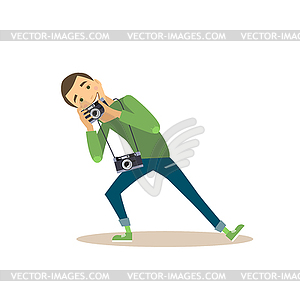 Photographer in Flat Style - vector clipart