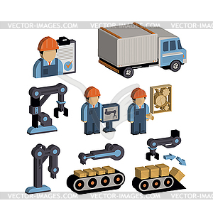 Logistics and Warehouse Icons. Set - vector clip art