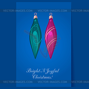 Christmas Tree Decorations. Bright - vector clip art