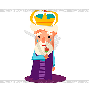 King Cartoon Emotion Set - royalty-free vector clipart