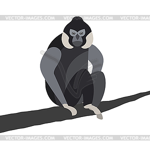 Cute monkey icon, logo, symbol - vector clip art