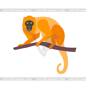 Симпатичные значок обезьяна, логотип, символ - векторное изображение клипарта