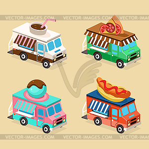 Food Truck Designs. Set of s - vector image