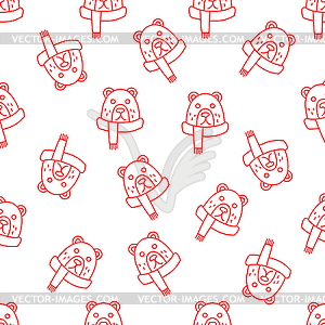 Christmas seamless background of Doodle - vector image