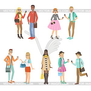 Hipsters And Modern Fashion Trends Set - vector image