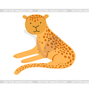 Jaguar Stylized Childish Drawing - vector clipart