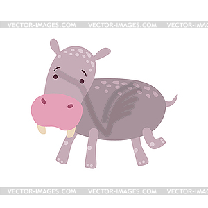 Hippo Stylized Childish Drawing - vector EPS clipart