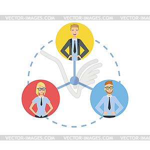 Time And Tusk Sharing Teamwork - vector image