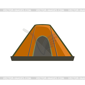 Orange Tarpaulin Camping Tent - vector clipart