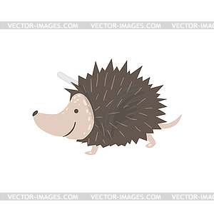 Smiling Hedgehog Running - vector EPS clipart