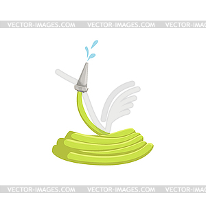 Green Garden Watering Hose - stock vector clipart